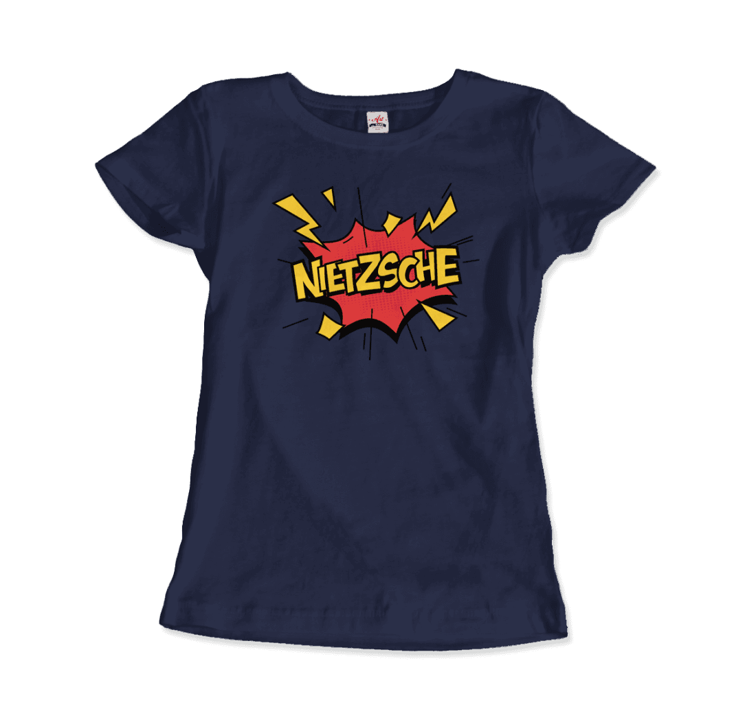 Nietzche - Comics Boom Style T-Shirt-T-Shirt-Art-O-Rama Shop-Men (Unisex)-Black-S-Urbanheer