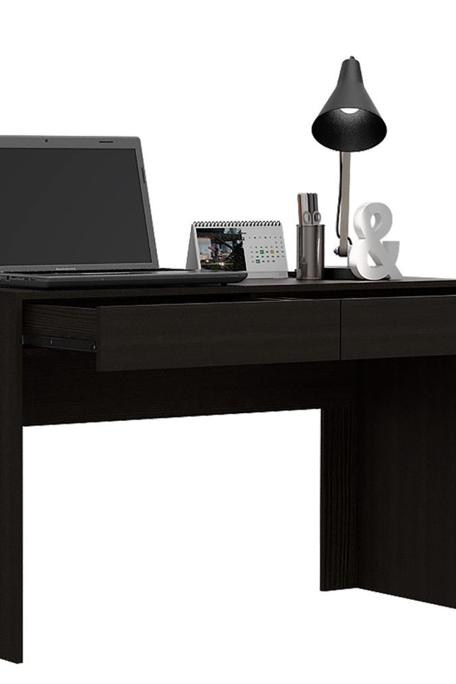 Aberdeen Computer Desk, Two Drawers, Black Wengue Finish-We Have Furniture-Urbanheer