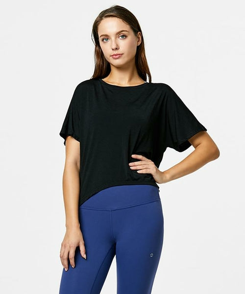 Clip-In Short Sleeve-Clothing - Women-Mulawear-10-Black-Urbanheer