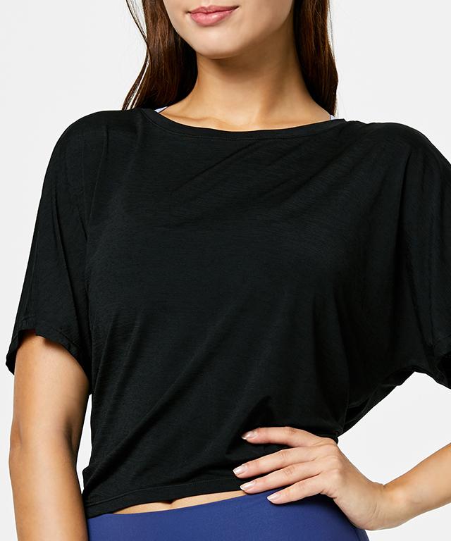 Clip-In Short Sleeve-Clothing - Women-Mulawear-10-Black-Urbanheer