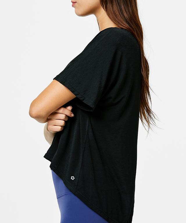 Clip-In Short Sleeve-Clothing - Women-Mulawear-10-Black-Urbanheer
