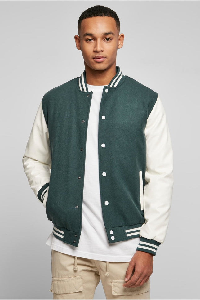 Oldschool College Jacket-Clothing - Men-Urban Classics-Black-5XL-Urbanheer