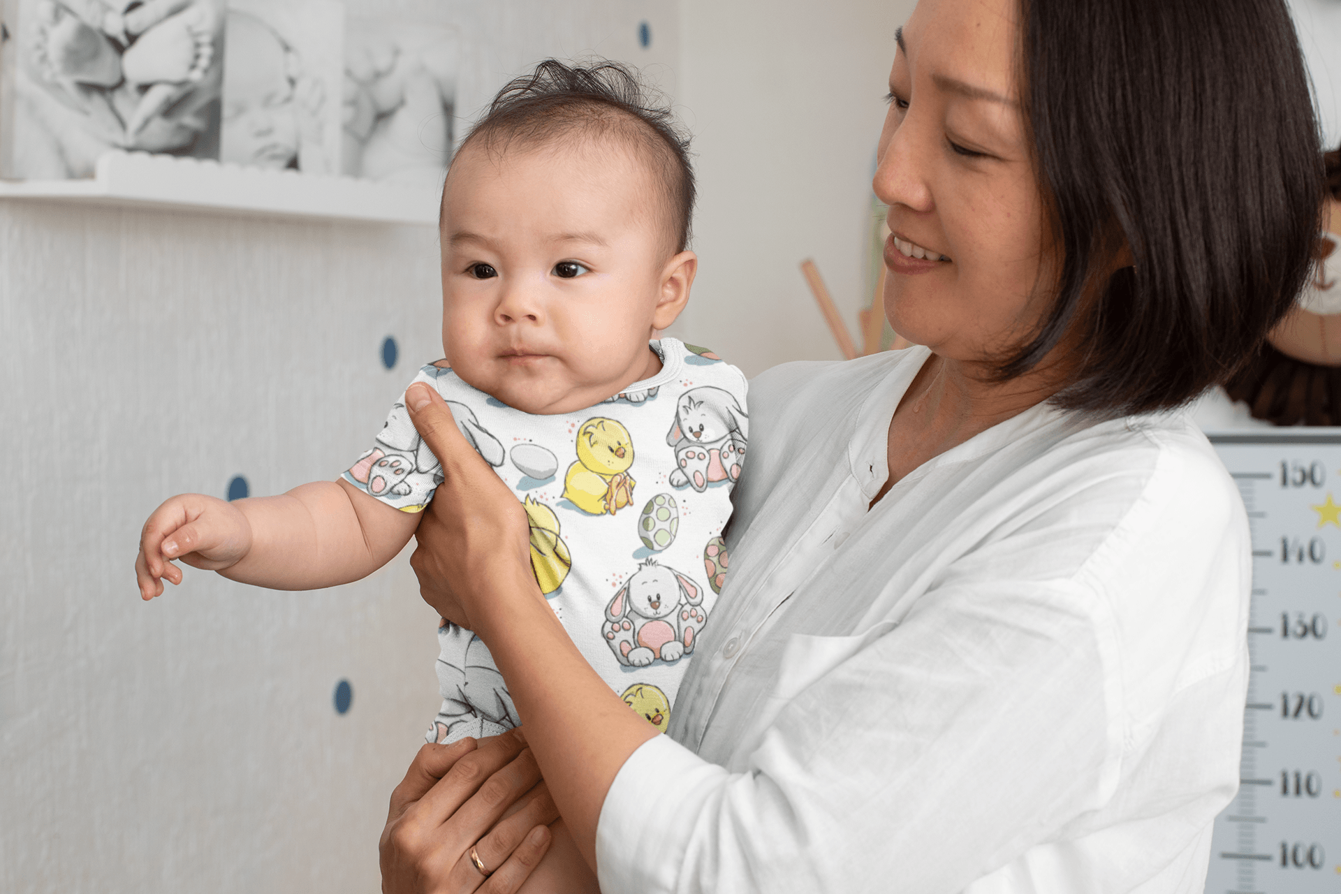 Bunnies & Chicks Onesie-USA Made-Pre-Multicolored-Urbanheer