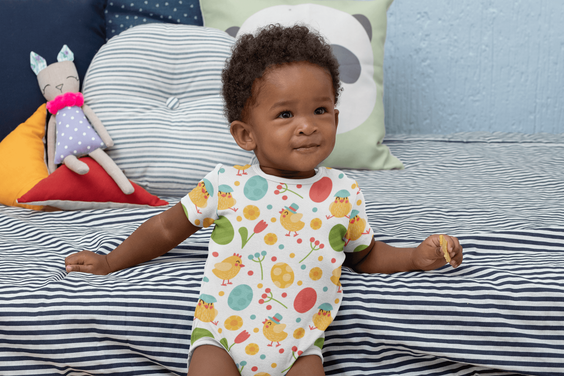 Hatched Easter Egg Onesie-USA Made-Pre-Multicolored-Urbanheer