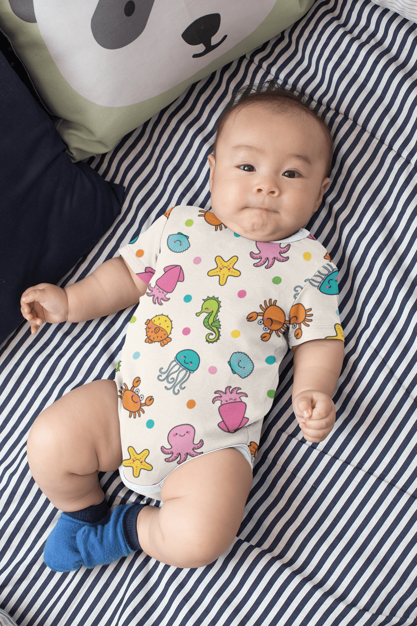 Sea Creatures Onesie-USA Made-Pre-Multicolored-Urbanheer