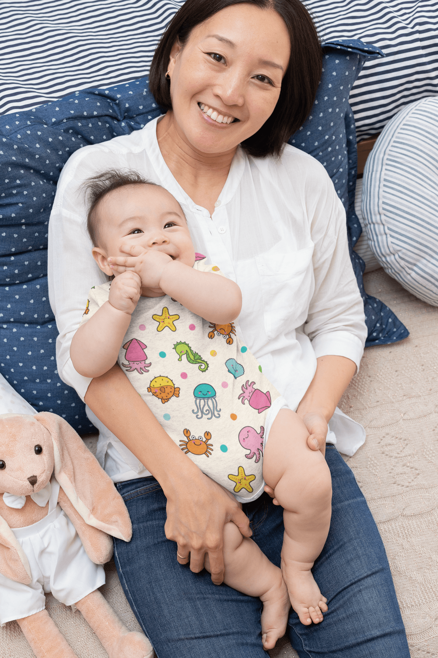 Sea Creatures Onesie-USA Made-Pre-Multicolored-Urbanheer