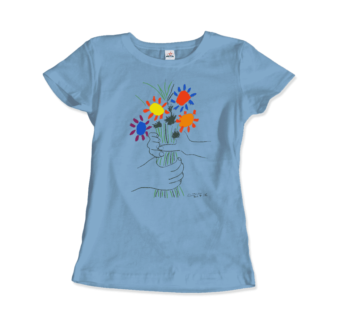 Pablo Picasso Bouquet Of Peace 1958 Artwork T-Shirt-Art-O-Rama Shop-Men (Unisex)-White-S-Urbanheer