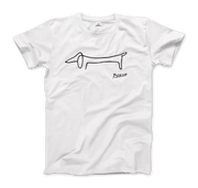 Pablo Picasso Dachshund Dog (Lump) Artwork T-Shirt-Art-O-Rama Shop-Men (Unisex)-White-S-Urbanheer
