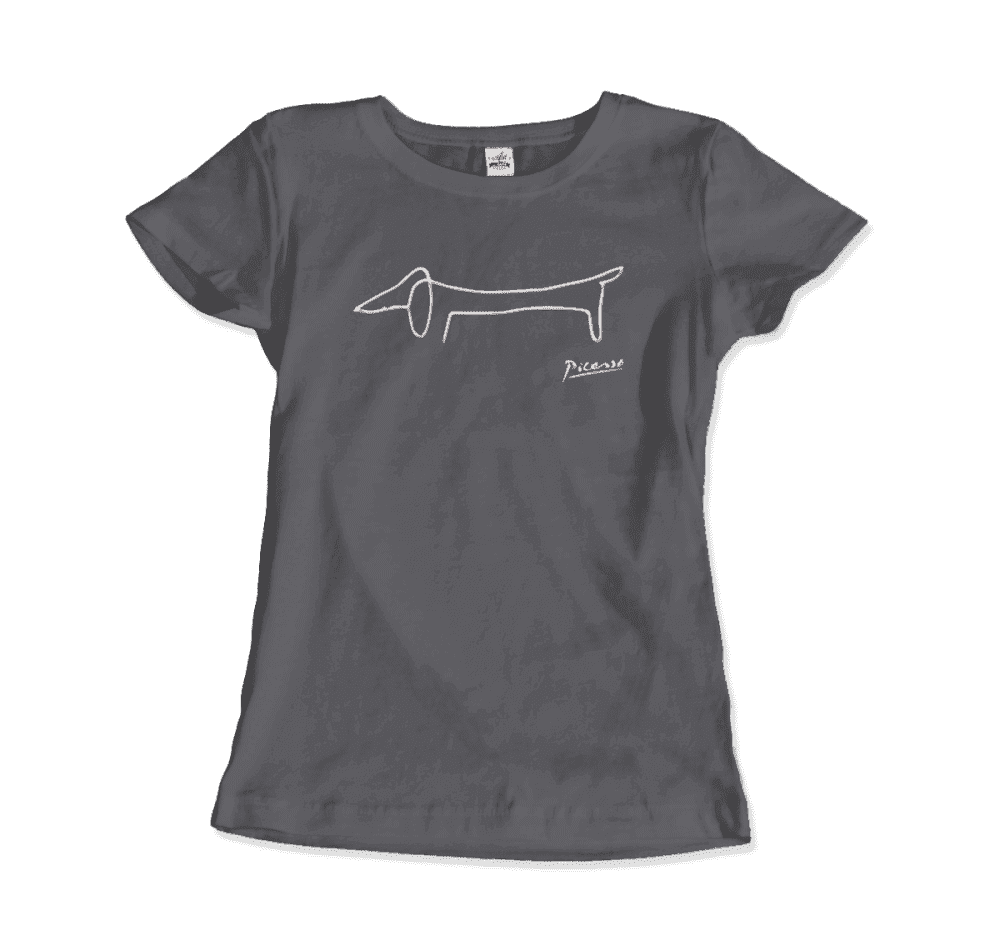 Pablo Picasso Dachshund Dog (Lump) Artwork T-Shirt-Art-O-Rama Shop-Men (Unisex)-Navy-S-Urbanheer