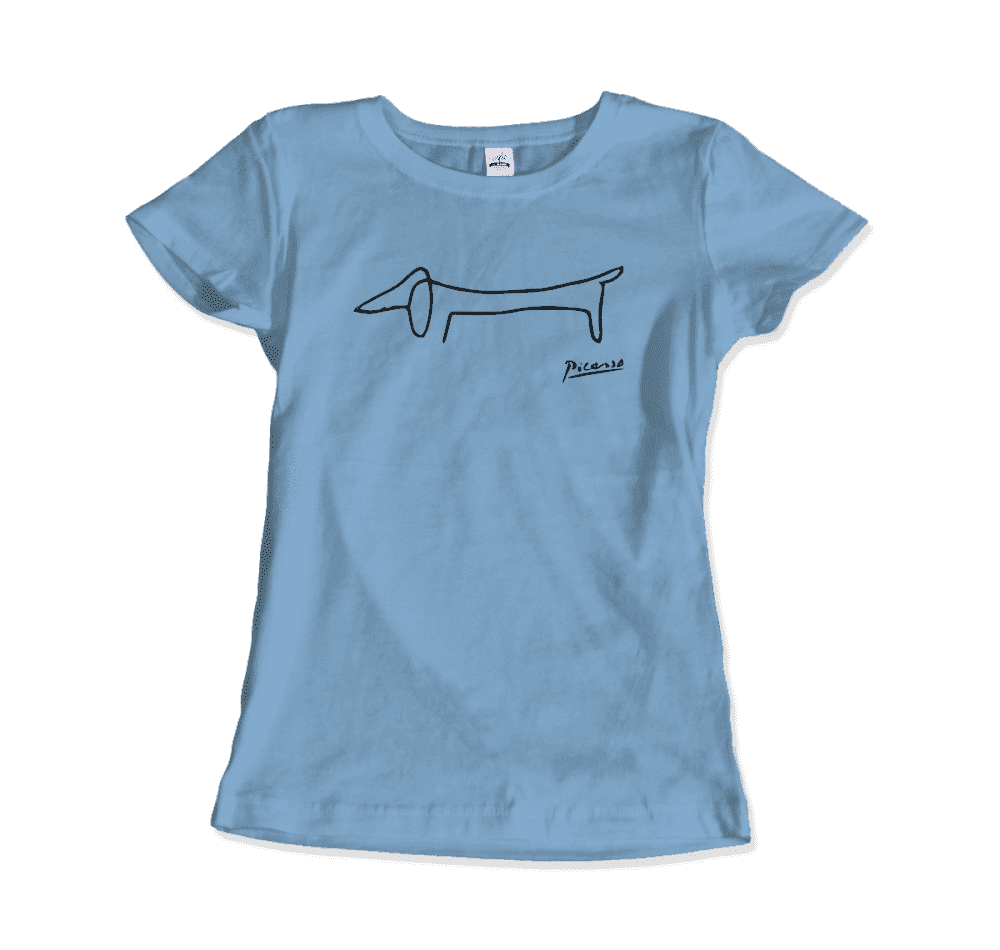 Pablo Picasso Dachshund Dog (Lump) Artwork T-Shirt-Art-O-Rama Shop-Men (Unisex)-Heather Grey-S-Urbanheer