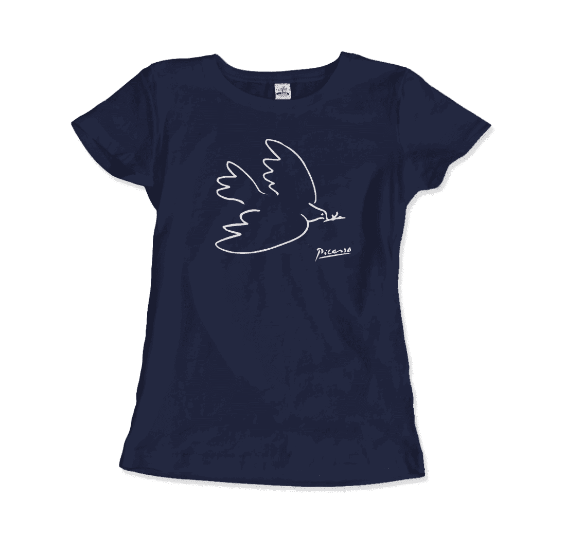 Pablo Picasso Dove Of Peace 1949 Artwork T-Shirt-Art-O-Rama Shop-Women (Fitted)-Heather Grey-S-Urbanheer