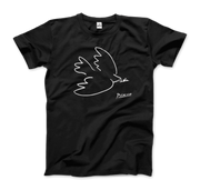 Pablo Picasso Dove Of Peace 1949 Artwork T-Shirt-Art-O-Rama Shop-Men (Unisex)-Black-S-Urbanheer