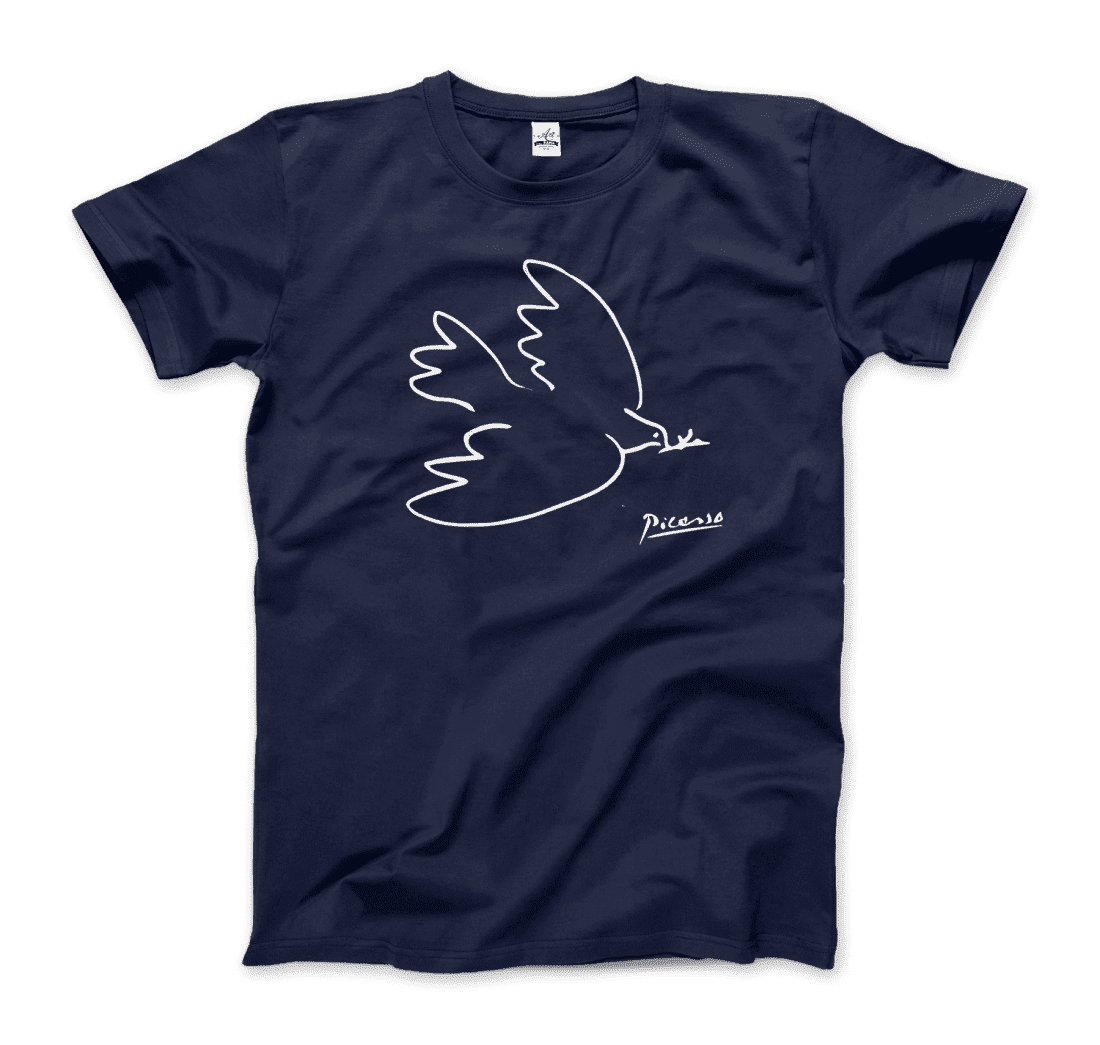 Pablo Picasso Dove Of Peace 1949 Artwork T-Shirt-Art-O-Rama Shop-Men (Unisex)-Black-S-Urbanheer