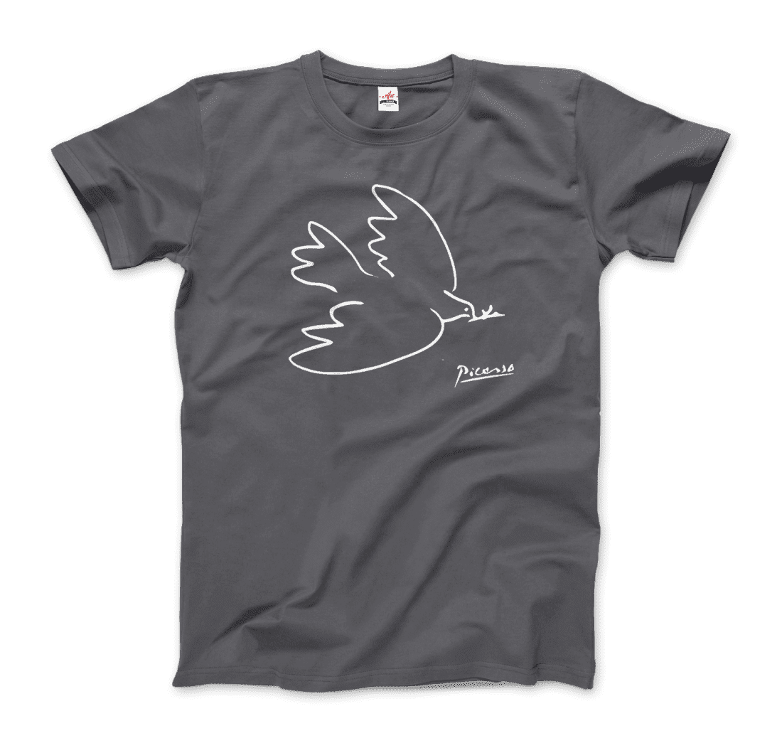Pablo Picasso Dove Of Peace 1949 Artwork T-Shirt-Art-O-Rama Shop-Men (Unisex)-Black-S-Urbanheer