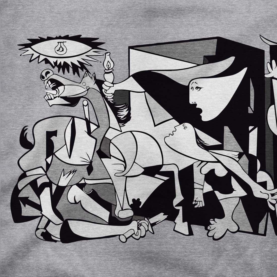 Pablo Picasso Guernica 1937 Artwork Reproduction T-Shirt-Art-O-Rama Shop-Women (Fitted)-Navy-S-Urbanheer