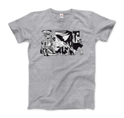 Pablo Picasso Guernica 1937 Artwork Reproduction T-Shirt-Art-O-Rama Shop-Men (Unisex)-Heather Grey-S-Urbanheer