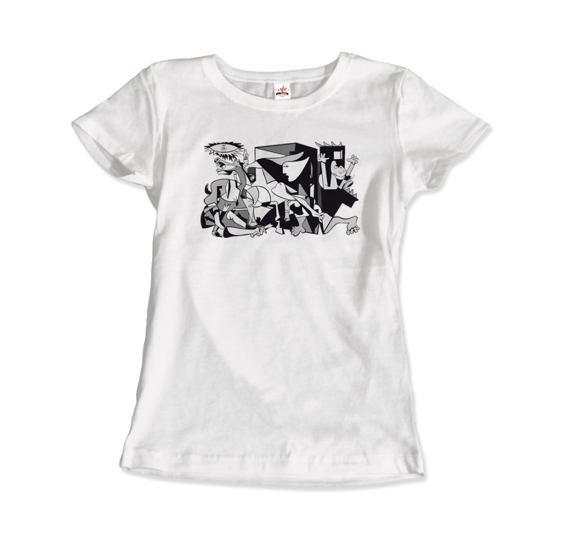 Pablo Picasso Guernica 1937 Artwork Reproduction T-Shirt-Art-O-Rama Shop-Men (Unisex)-Heather Grey-S-Urbanheer