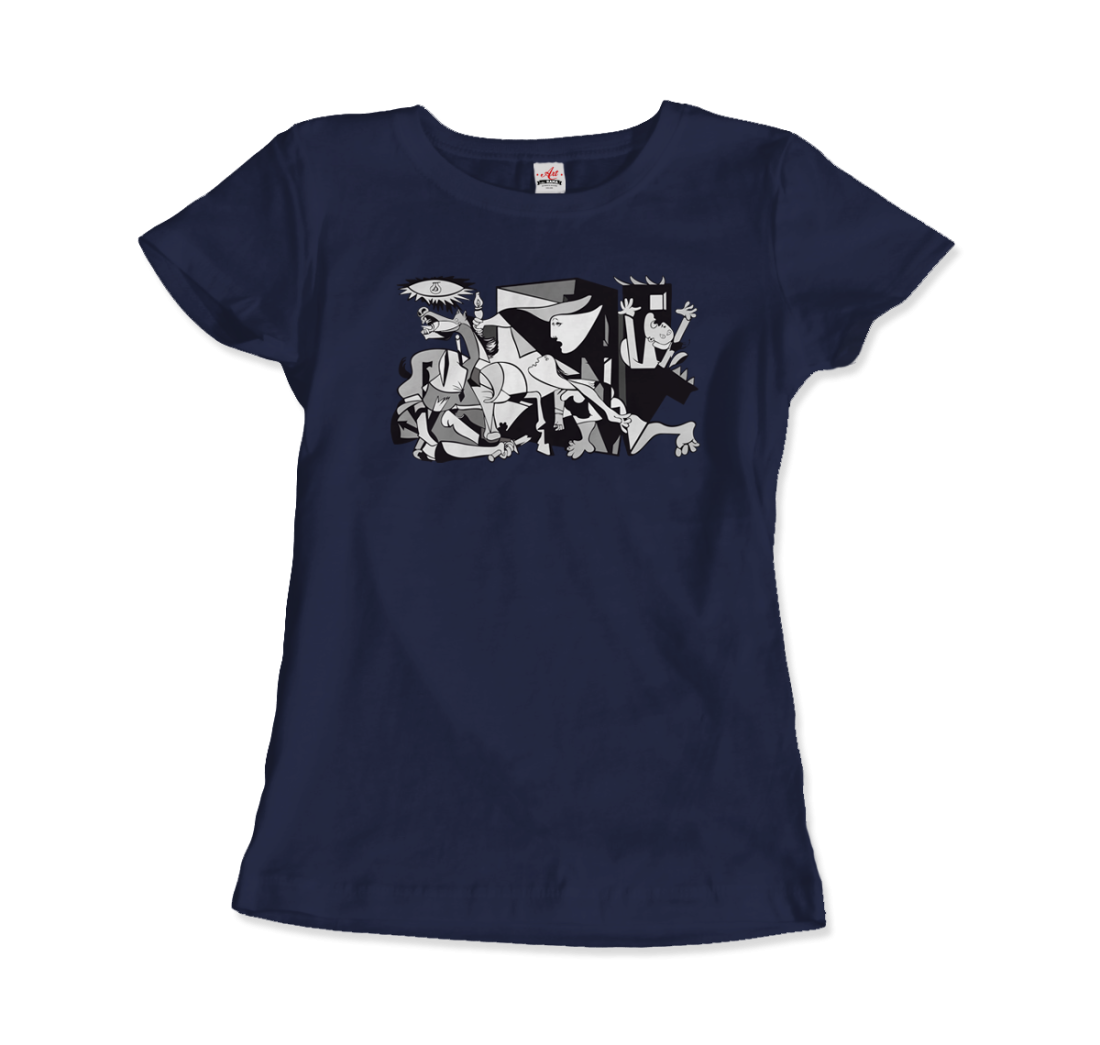 Pablo Picasso Guernica 1937 Artwork Reproduction T-Shirt-Art-O-Rama Shop-Men (Unisex)-Heather Grey-S-Urbanheer