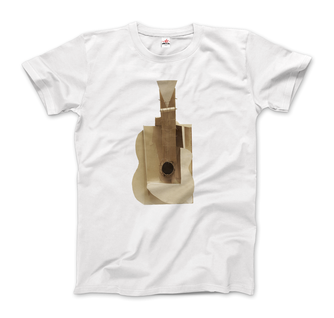 Pablo Picasso Guitar Sculpture 1912 Artwork T-Shirt-Art-O-Rama Shop-Men (Unisex)-Black-S-Urbanheer