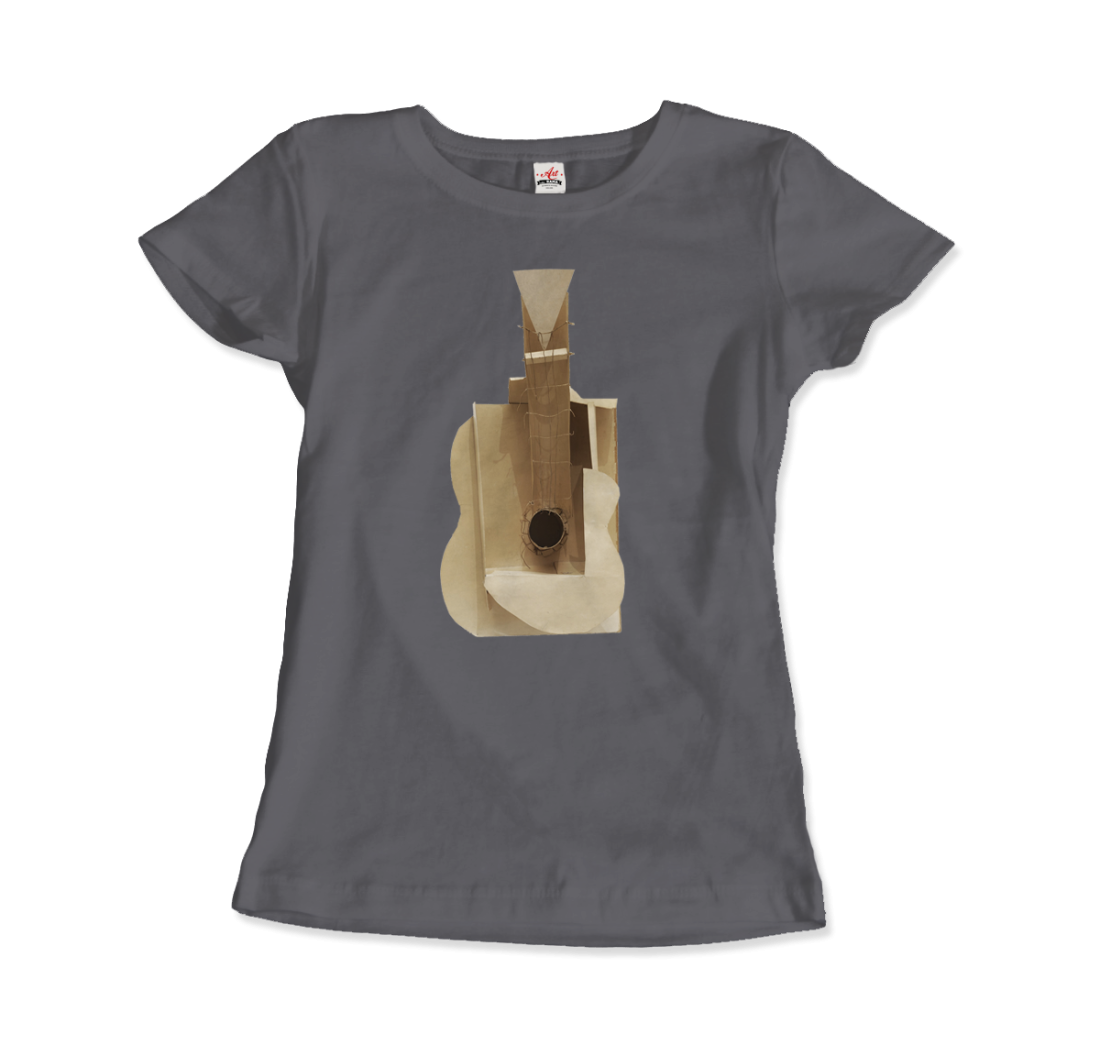 Pablo Picasso Guitar Sculpture 1912 Artwork T-Shirt-Art-O-Rama Shop-Women (Fitted)-Heather Grey-S-Urbanheer