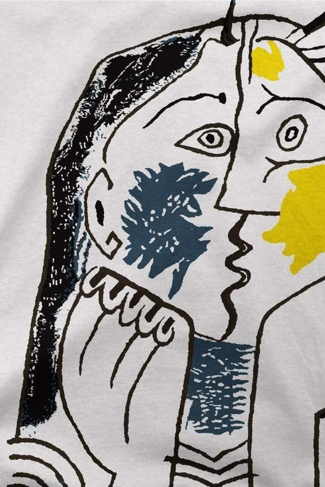 Pablo Picasso The Kiss 1979 Artwork T-Shirt-Art-O-Rama Shop-Urbanheer