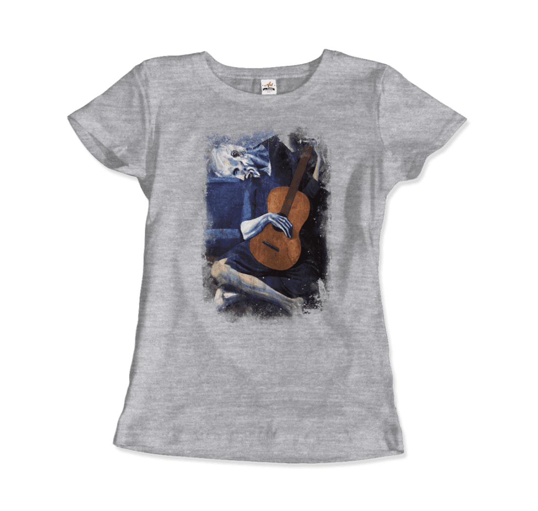 Pablo Picasso - The Old Guitarist Artwork T-Shirt-Art-O-Rama Shop-Men (Unisex)-Black-S-Urbanheer