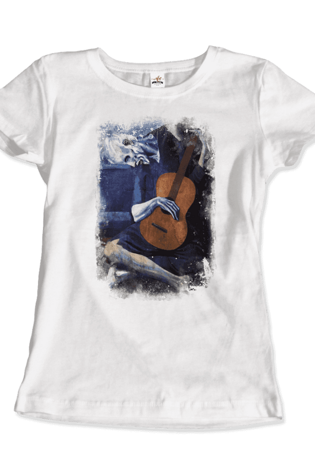 Pablo Picasso - The Old Guitarist Artwork T-Shirt-Art-O-Rama Shop-Urbanheer