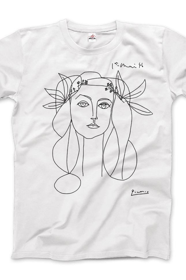 Pablo Picasso War And Peace 1952 Artwork T-Shirt-Art-O-Rama Shop-Men (Unisex)-White-M-Urbanheer