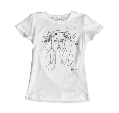 Pablo Picasso War And Peace 1952 Artwork T-Shirt-Art-O-Rama Shop-Women (Fitted)-White-S-Urbanheer