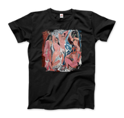 Picasso - Les Demoiselles d'Avignon, 1907 Artwork T-Shirt-T-Shirt-Art-O-Rama Shop-Men (Unisex)-Black-S-Urbanheer