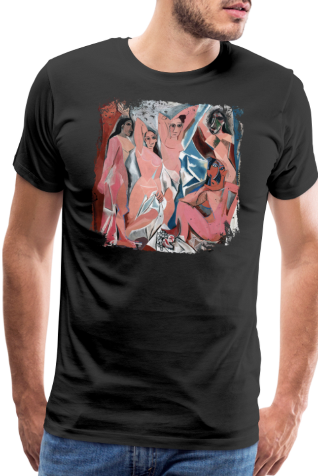 Picasso - Les Demoiselles d'Avignon, 1907 Artwork T-Shirt-T-Shirt-Art-O-Rama Shop-Urbanheer