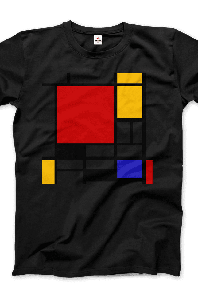 Piet Mondrian - Composition With Red, Yellow, And Blue - 1942 Artwork T-Shirt-Art-O-Rama Shop-Urbanheer