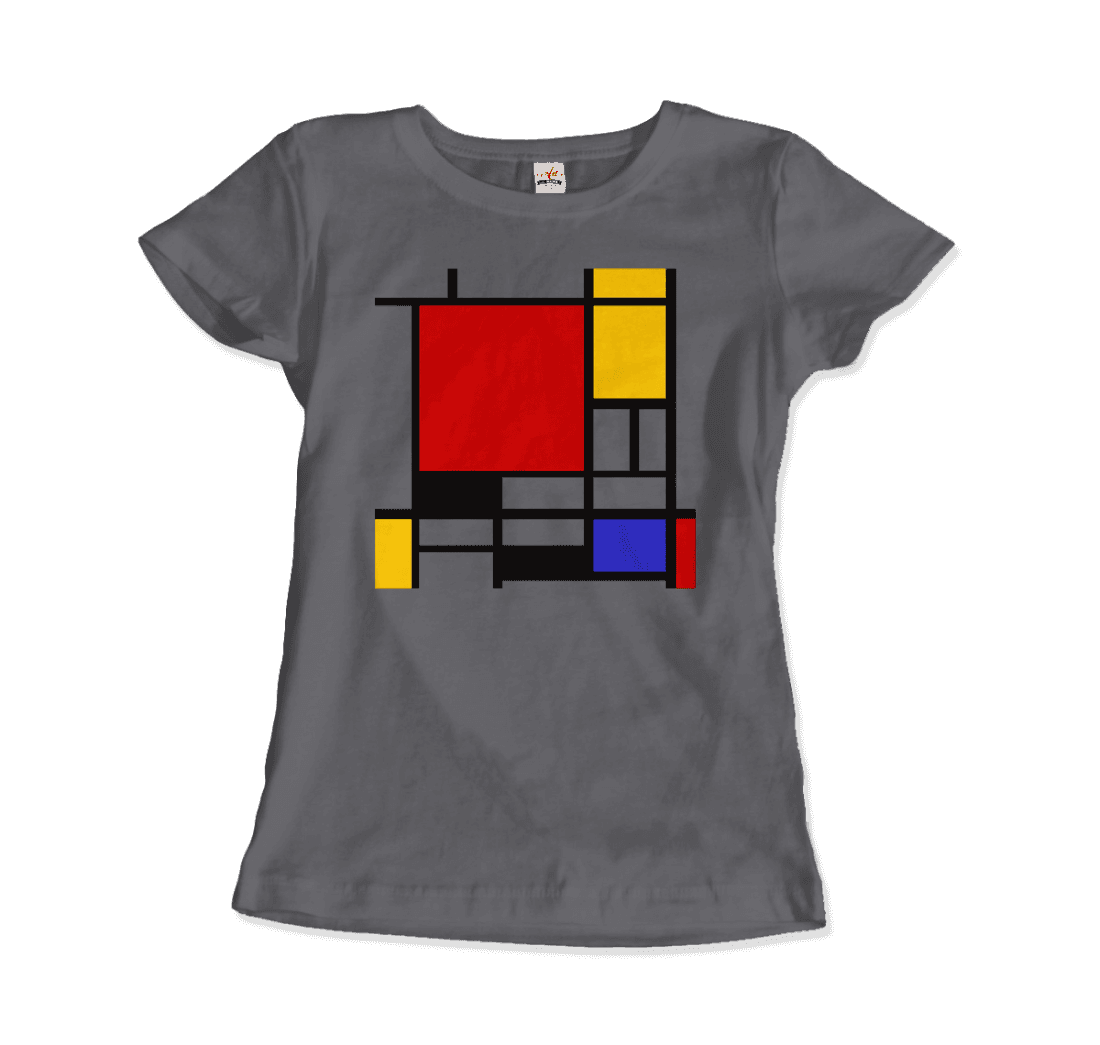 Piet Mondrian - Composition With Red, Yellow, And Blue - 1942 Artwork T-Shirt-Art-O-Rama Shop-Men (Unisex)-Royal Blue-S-Urbanheer