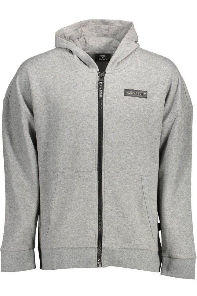 Plein Sport Sweatshirt With Zip Man Gray-PLEIN SPORT-Urbanheer