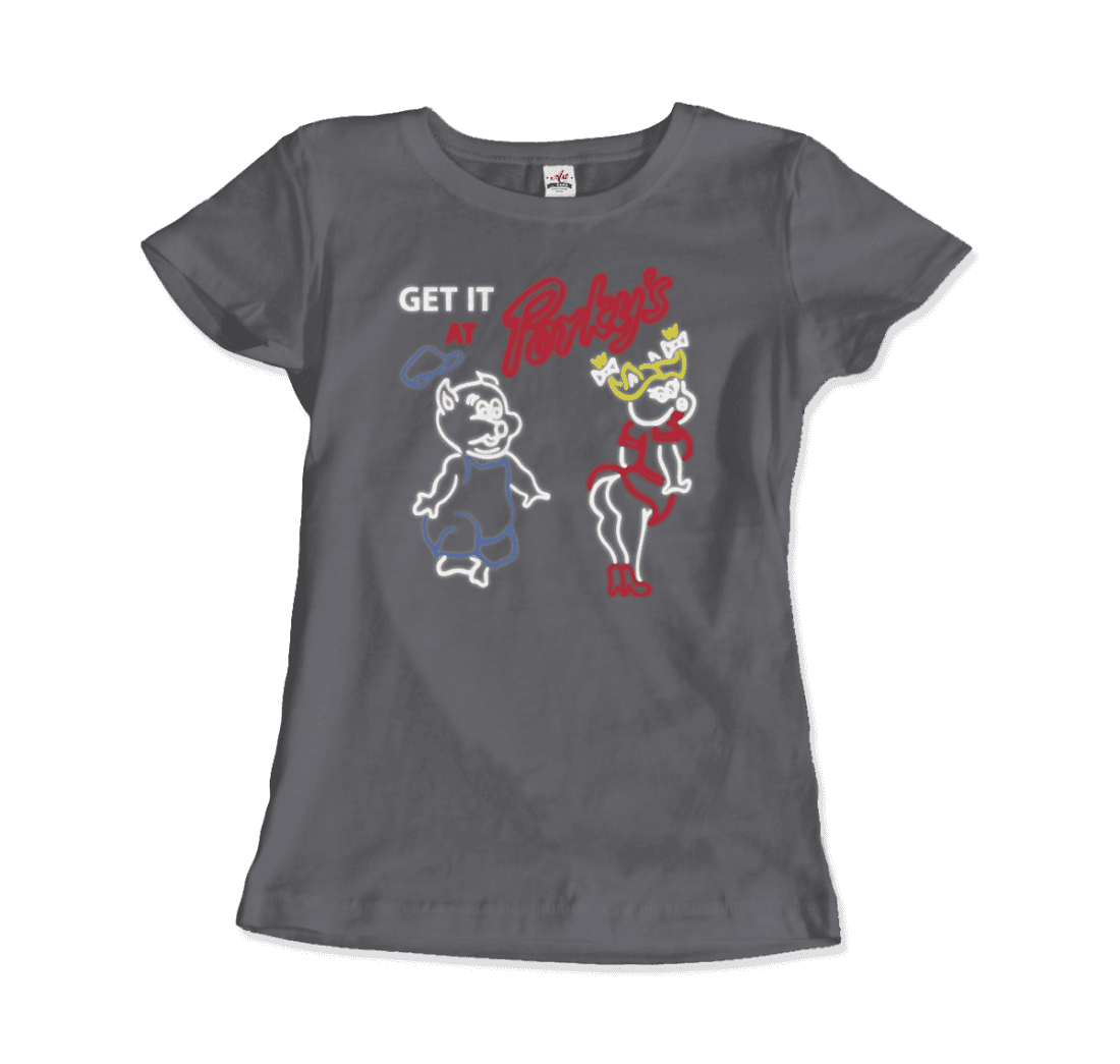 Porky'S Strip Club Neon Logo T-Shirt-Art-O-Rama Shop-Men (Unisex)-Navy-S-Urbanheer