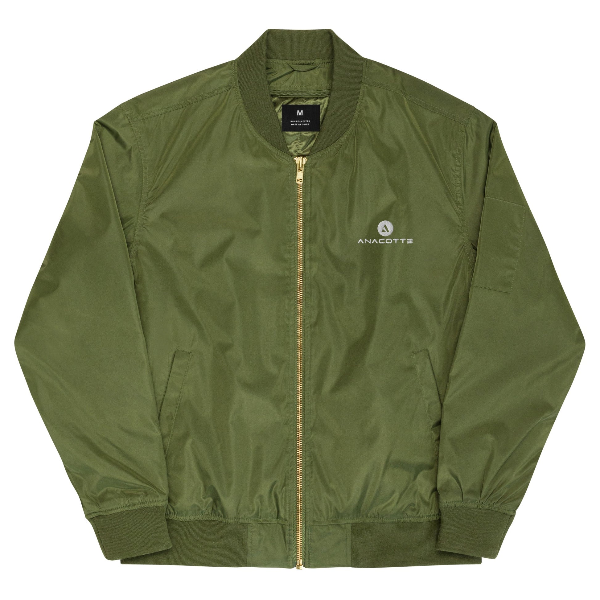 Anacotte Premium Recycled Bomber Jacket Black And Green-Anacotte-Black-XS-Urbanheer