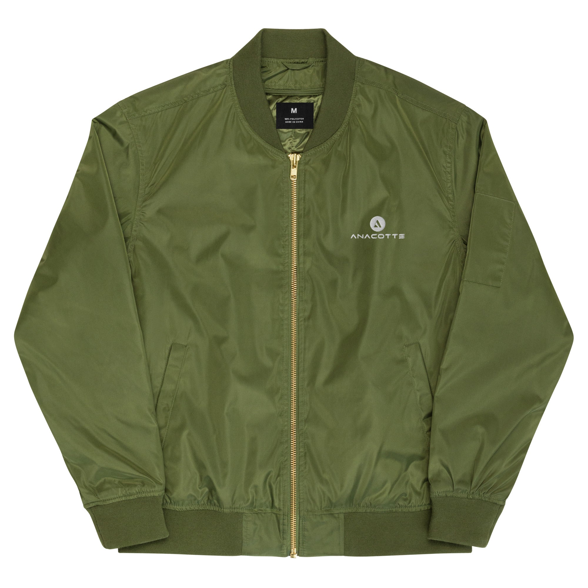 Anacotte Premium Recycled Bomber Jacket Black And Green-Anacotte-Black-XS-Urbanheer