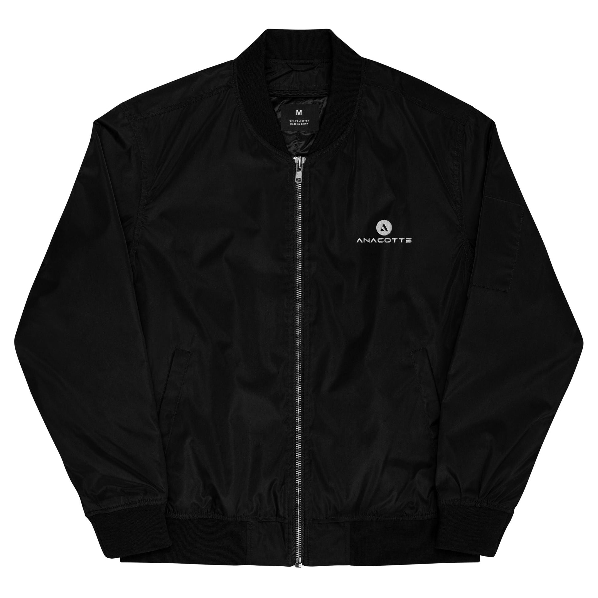 Anacotte Premium Recycled Bomber Jacket Black And Green-Anacotte-Black-XS-Urbanheer