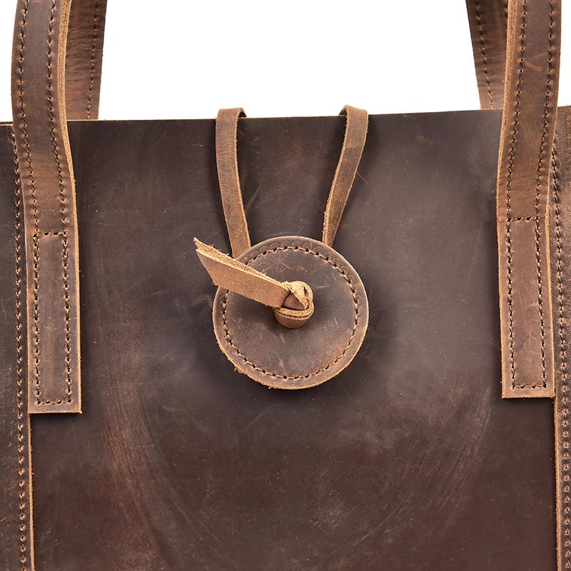 The Taavi Tote | Handcrafted Leather Tote Bag-STEEL HORSE LEATHER-Urbanheer