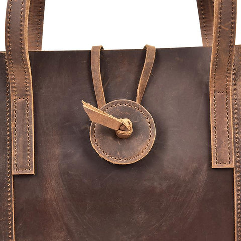 The Taavi Tote | Handcrafted Leather Tote Bag-STEEL HORSE LEATHER-Urbanheer