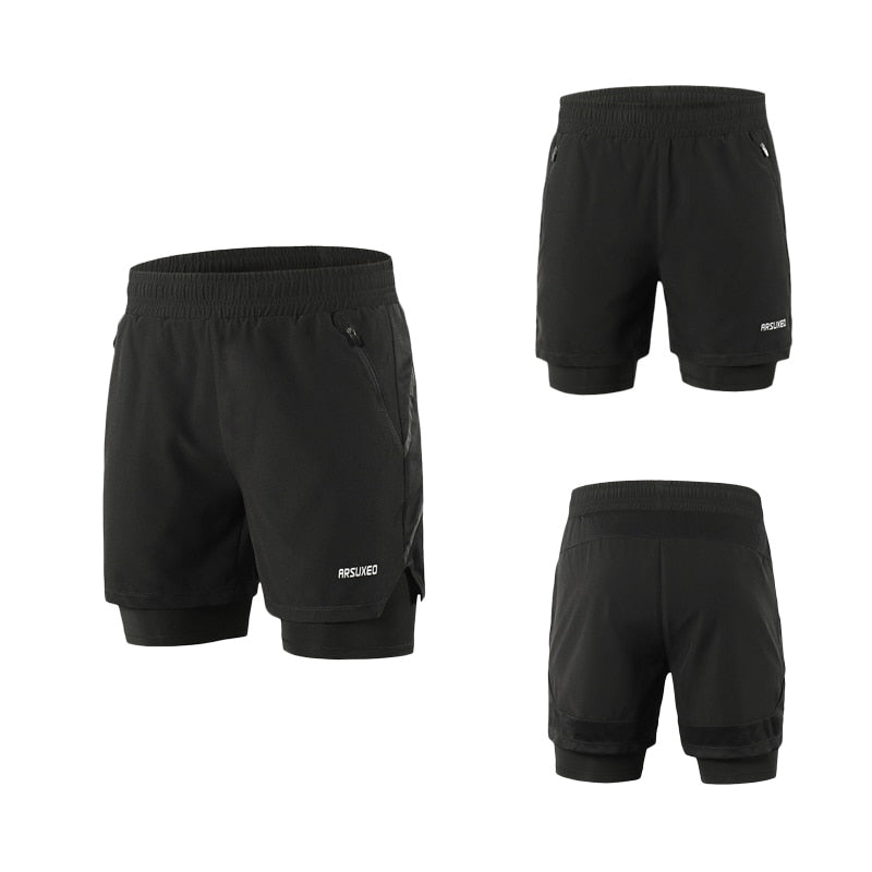 Running Shorts 2 In 1 Quick Dry-UHXA-red-S-Urbanheer
