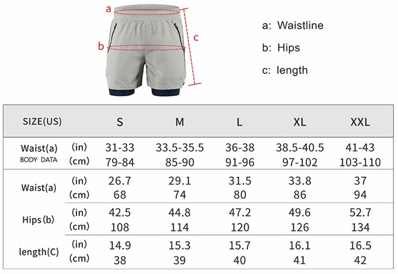 Running Shorts 2 In 1 Quick Dry-UHXA-black-XXL-Urbanheer