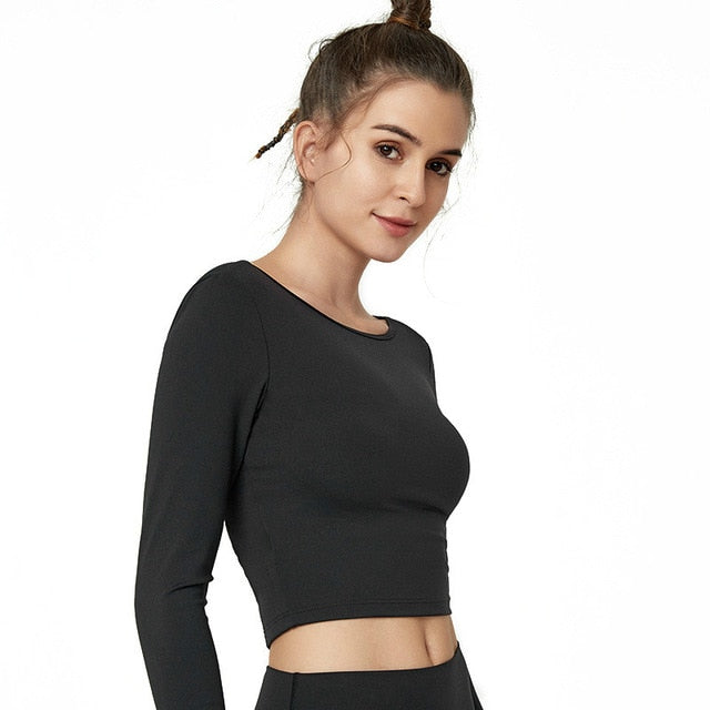 Mesh Patchwork Padded Sport Crop Top-UHXC-Black-L-Urbanheer