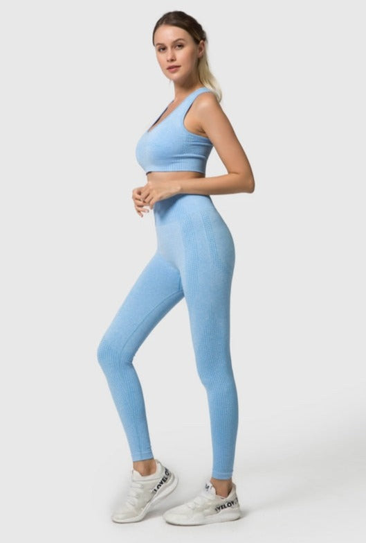 Active Crop Top & Leggings Suit-UHXC-PantsBlue-M-Urbanheer
