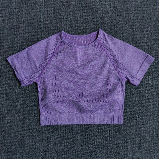 Women Seamless Yoga Shirt-UHXC-Purple-S-Urbanheer