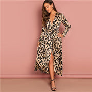 Multicolor Surplice Wrap Satin Leopard Deep-UHXV-Multi-XS-Urbanheer