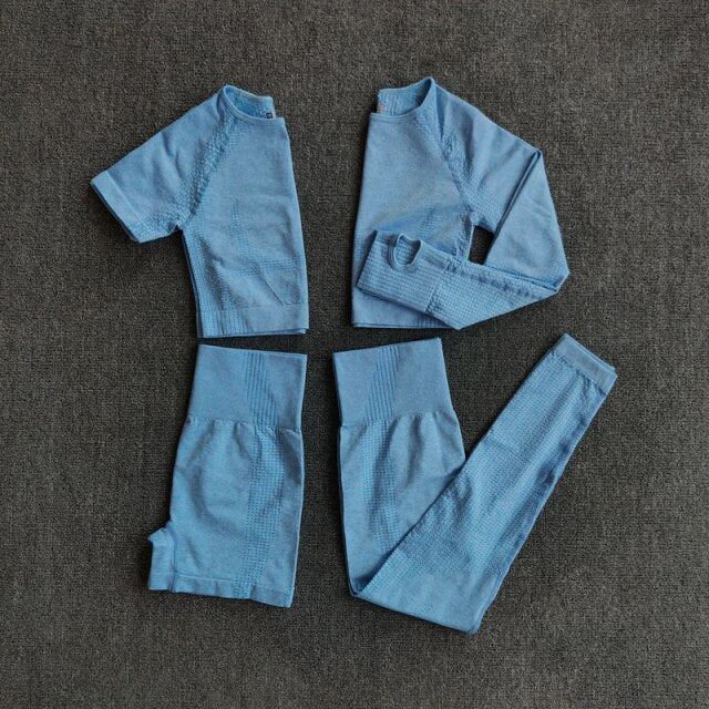 4Pcs Yoga Set Sports-UHXC-Blue-M-Urbanheer