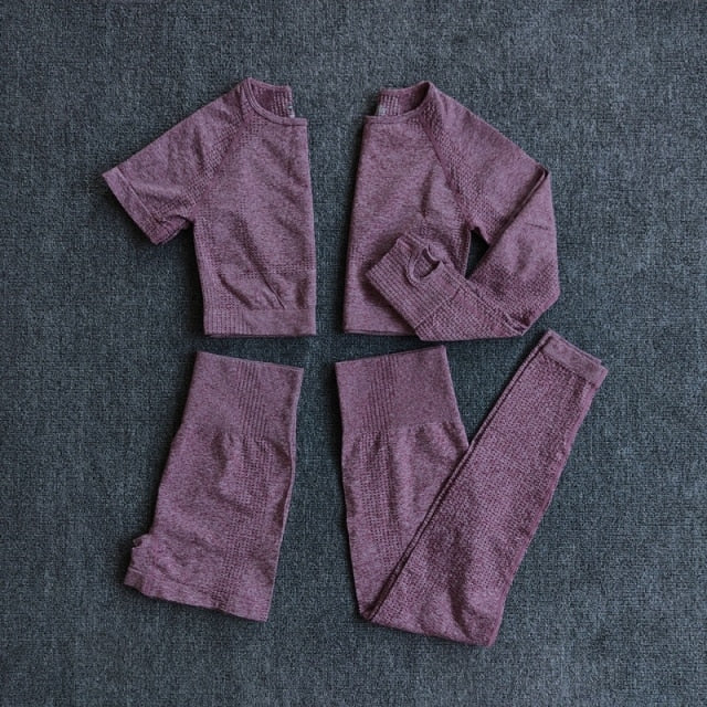 4Pcs Yoga Set Sports-UHXC-Wine-L-Urbanheer