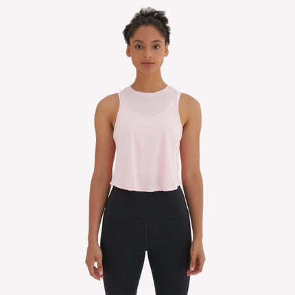 High-Neck Yoga Fitness Tank Tops Vest Women Loose Fit Quick Dry Workout Athletic Crop Top Sleeveless Shirts