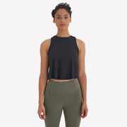 High-Neck Yoga Fitness Tank Tops Vest Women Loose Fit Quick Dry Workout Athletic Crop Top Sleeveless Shirts-UHXV-Black-4-XS-Urbanheer